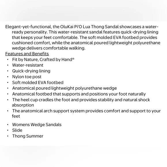 OLUKAI PI’O LUA BLACK THONG SANDALS - Picture 7 of 7